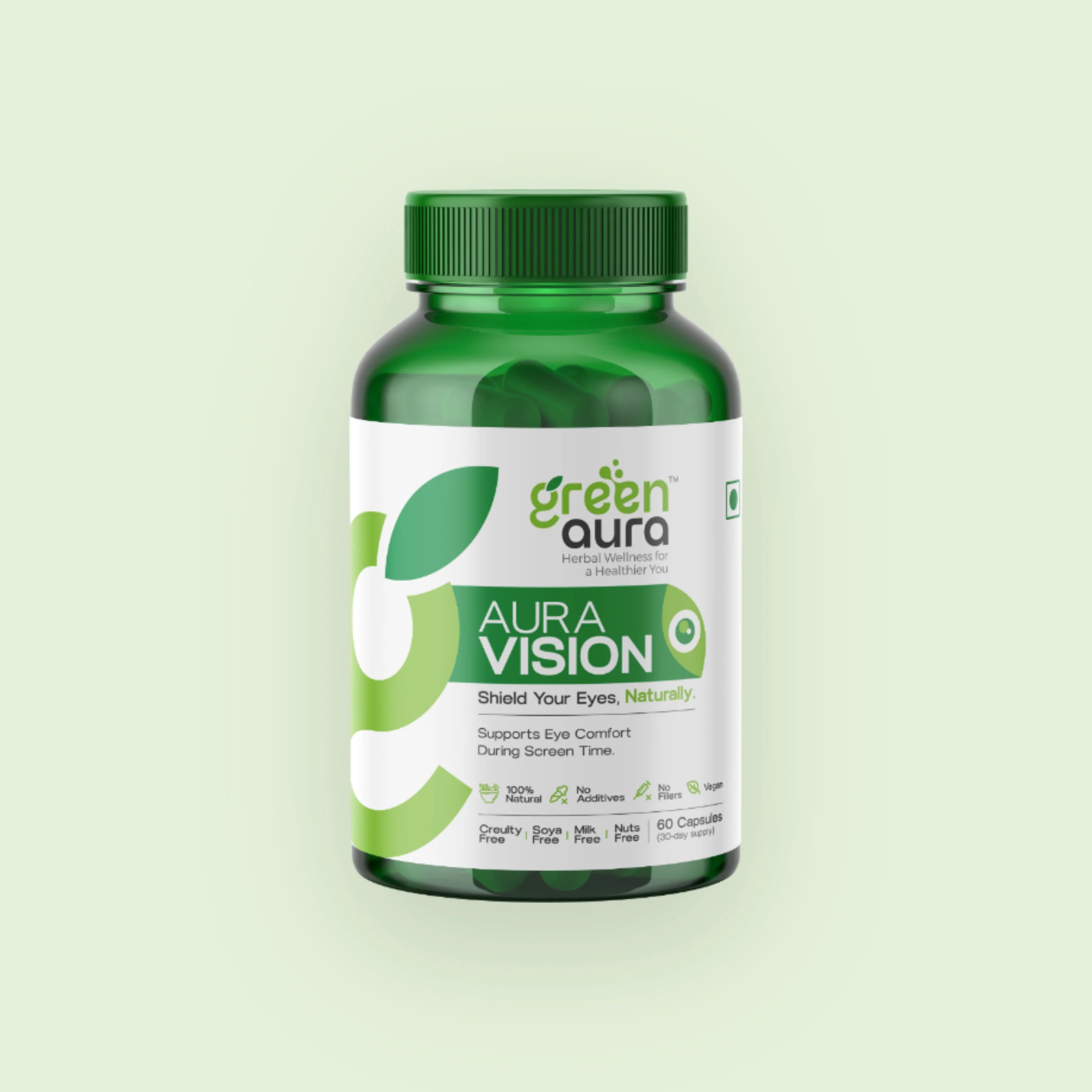 Aura Vision bottle, 60 capsules, front